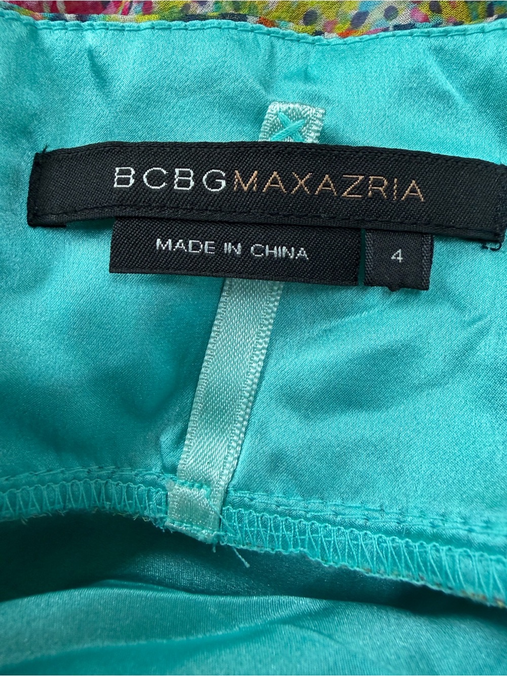 Silk BCBGMaxazria Multicolor Halter Dress - Women's - Picture 7 of 9